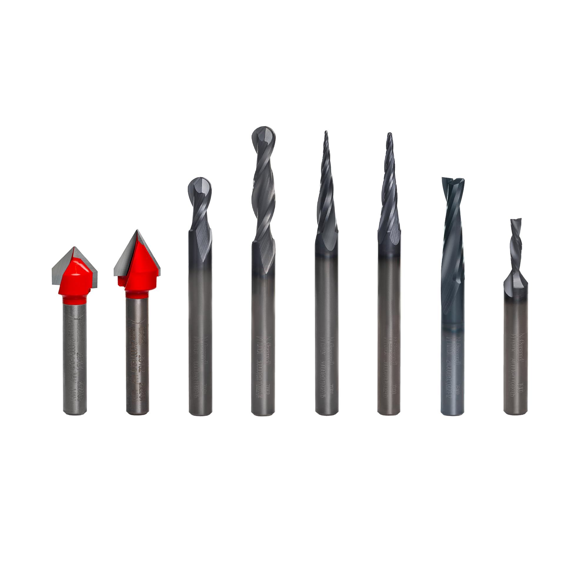 Freud 8 Piece CNC Router Bit General Purpose Set with Tico Hi